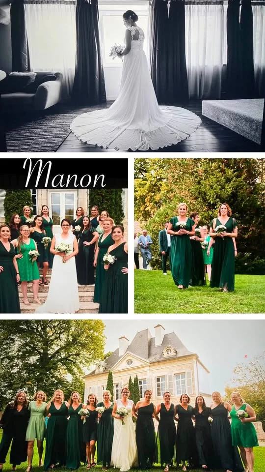 Mariée Manon et son cortège